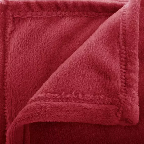 Eminza Plaid Doux (150 Cm) Tendresse Flanel Rouge