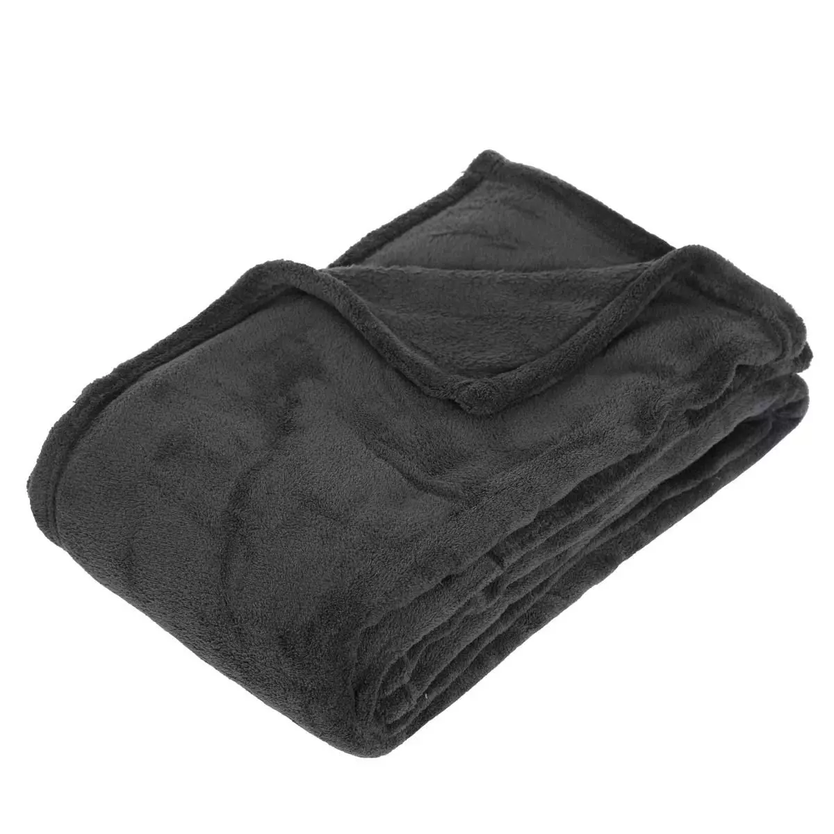 eminza Plaid doux (150 cm) Tendresse Gris anthracite