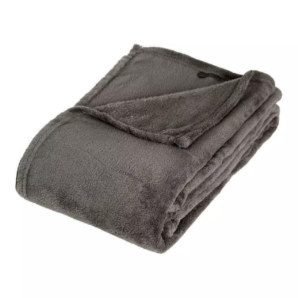 eminza Plaid doux (180 cm) Tendresse Gris