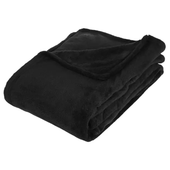 Eminza Plaid Doux (180 Cm) Tendresse Noir