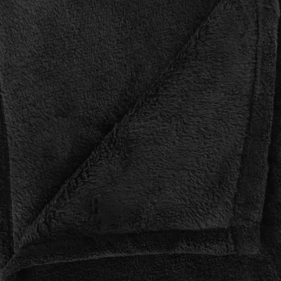 Eminza Plaid Doux (180 Cm) Tendresse Noir