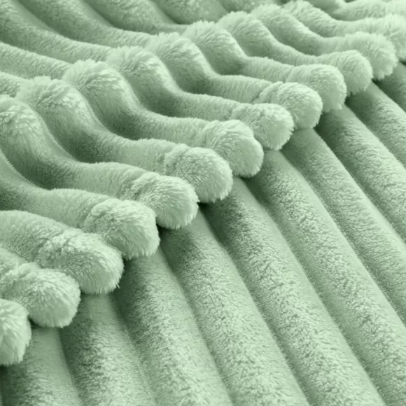 Eminza Plaid Doux (180 X 220 Cm) Dune Vert Sauge