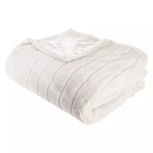 Eminza Plaid Doux (180 X 230 Cm) Manoir Blanc