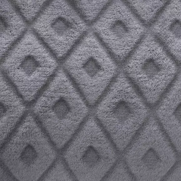 Eminza Plaid Doux (230 Cm) 3D Losange Gris Foncé