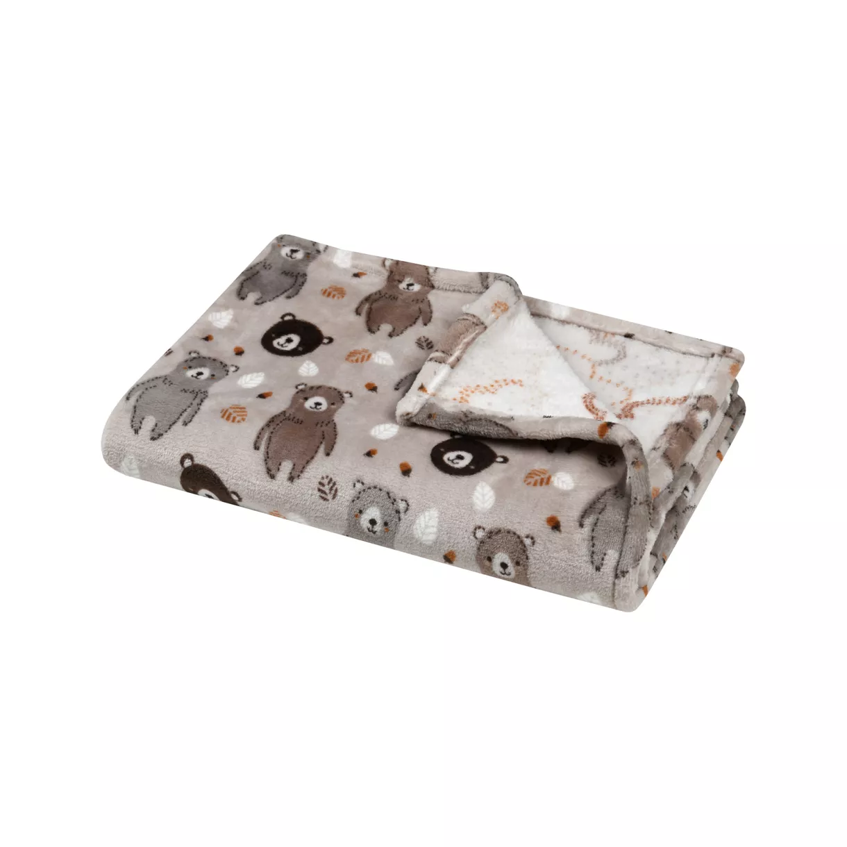 eminza Plaid doux enfant (70 x 100 cm) Gabin Marron