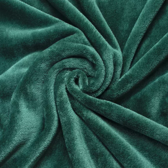 Eminza Plaid Doux Flanelle (130 X 180 Cm) Didou Vert