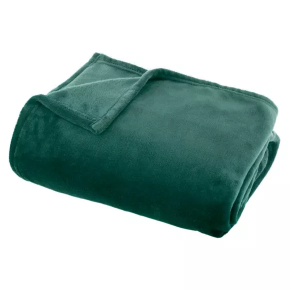 Eminza Plaid Doux Flanelle (130 X 180 Cm) Didou Vert