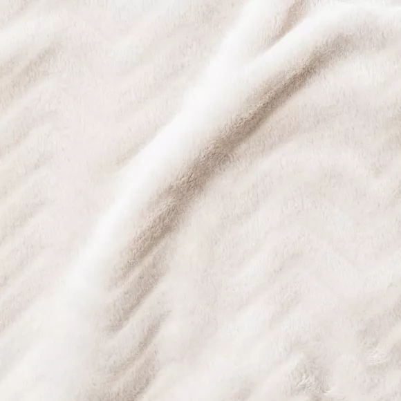 Eminza Plaid Doux Flanelle (220 X 240 Cm) Zag Ecru