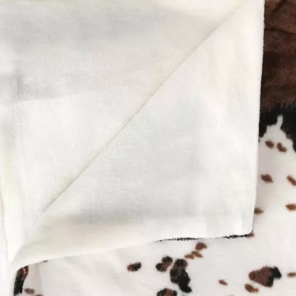 Eminza Plaid Polaire (130 X 160 Cm) Vache Marron