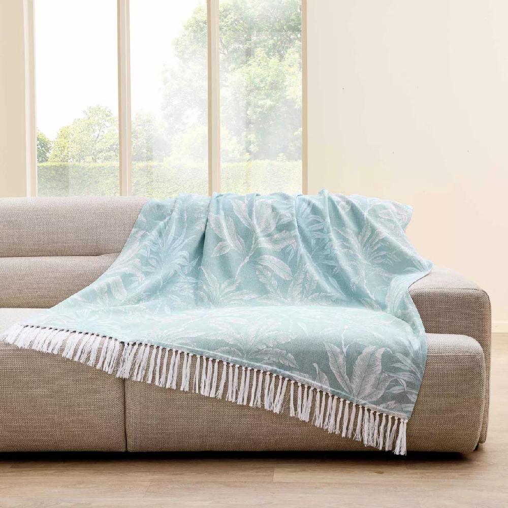 eminza Plaid polycoton (125 x 150 cm) Hera Bleu