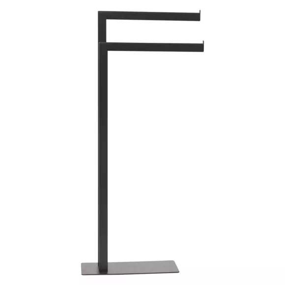 Eminza Porte-serviettes 2 Barres (H81 Cm) Métal Noir