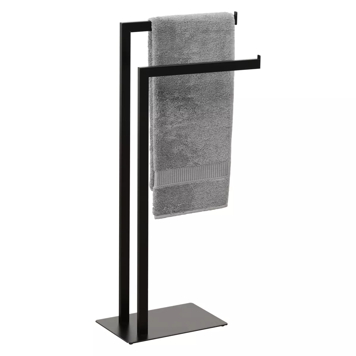 eminza Porte-serviettes 2 barres (H81 cm) Métal Noir