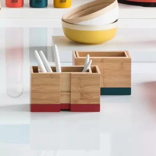 Eminza Pot Range Couverts Extensible Modern Blanc
