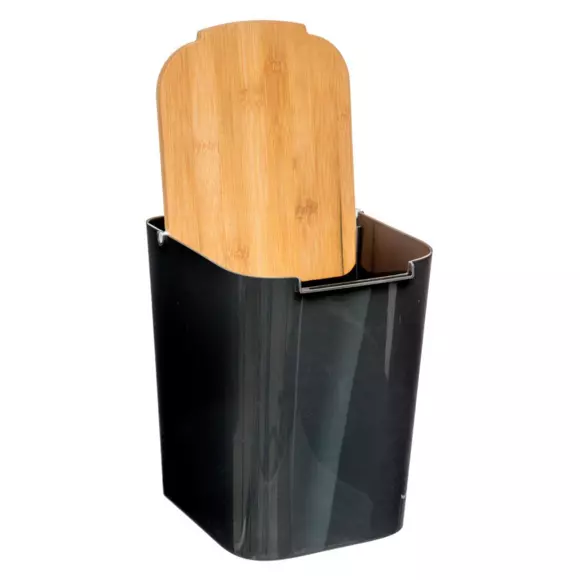 Eminza Poubelle En Bambou (H24 Cm) Baltik Noir