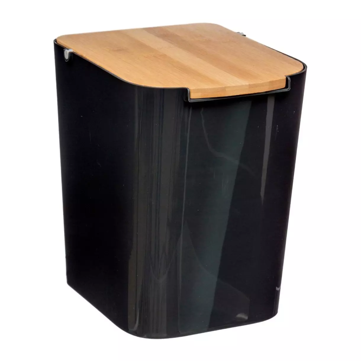 eminza Poubelle en bambou (H24 cm) Baltik Noir