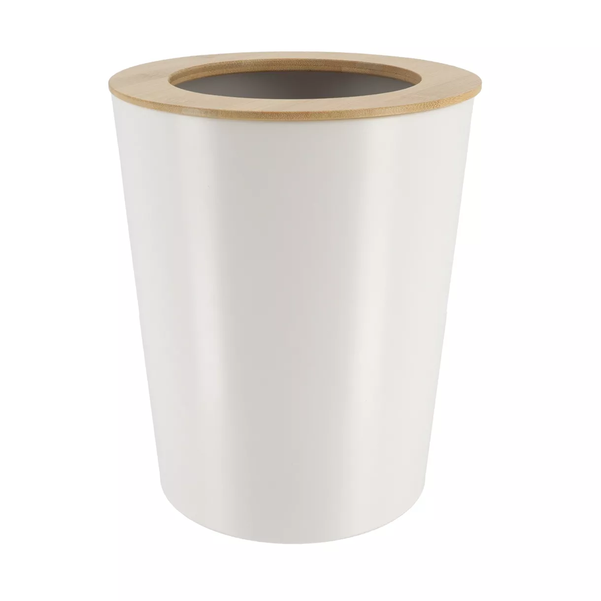eminza Poubelle salle de bain 5L Purebamboo Blanc