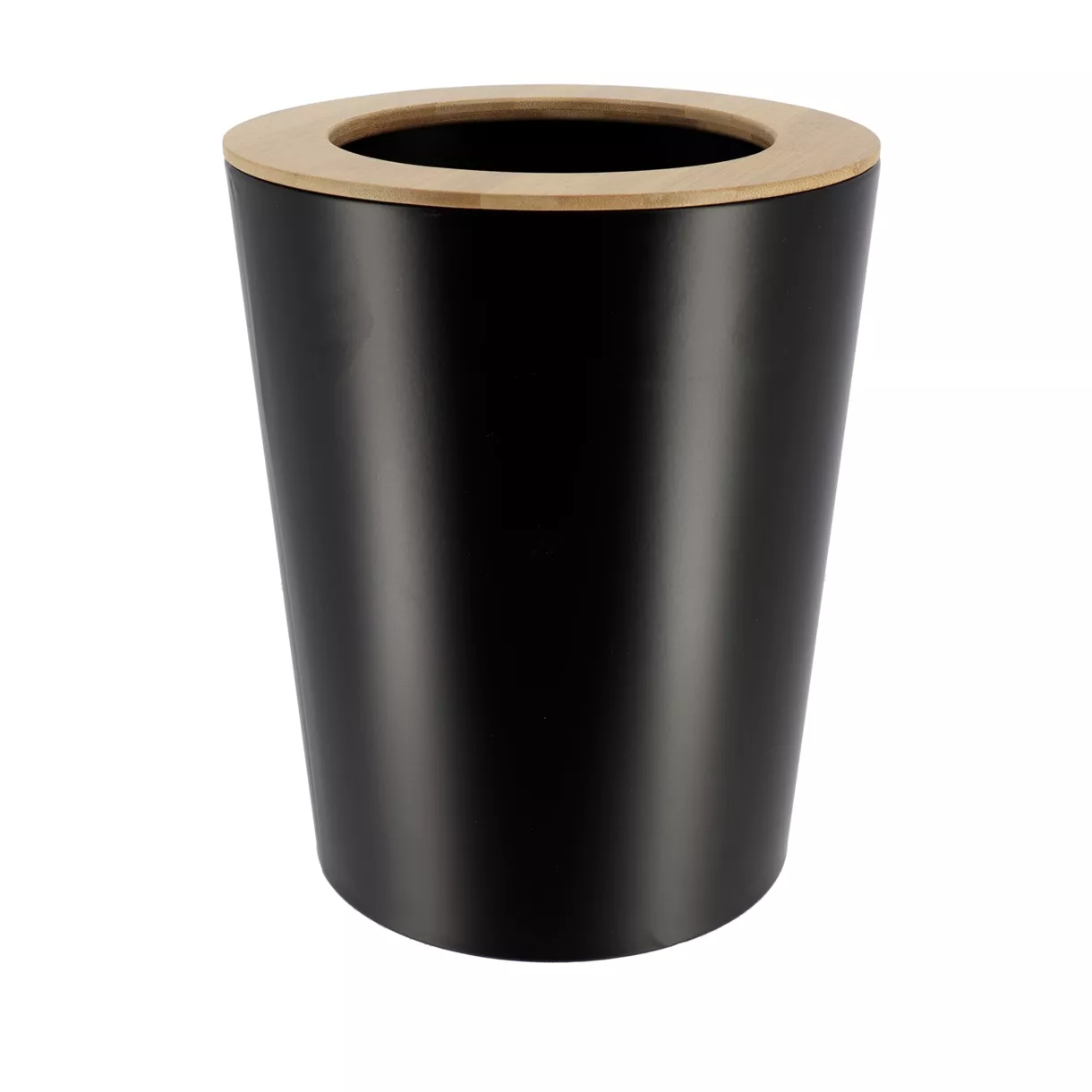 eminza Poubelle salle de bain 5L Purebamboo Noir