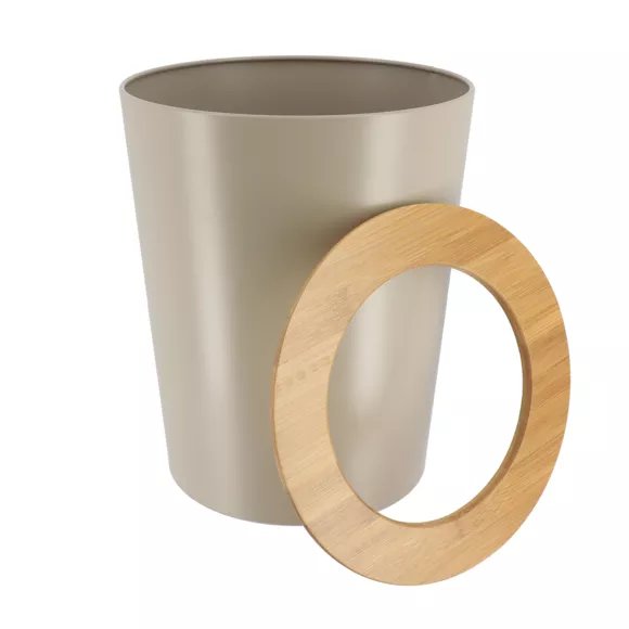 Eminza Poubelle Salle De Bain 5L Purebamboo Taupe