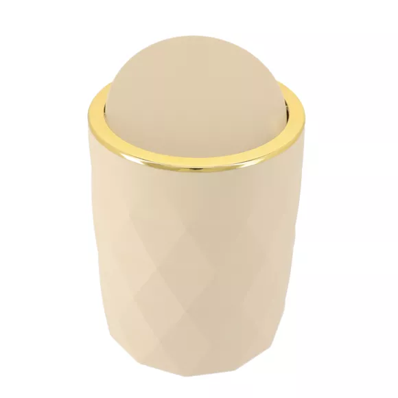Eminza Poubelle Salle De Bain 6L Rubby Beige