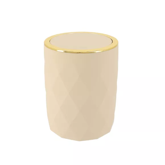 Eminza Poubelle Salle De Bain 6L Rubby Beige