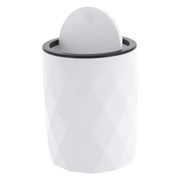 Eminza Poubelle Salle De Bain 6L Rubby Blanc