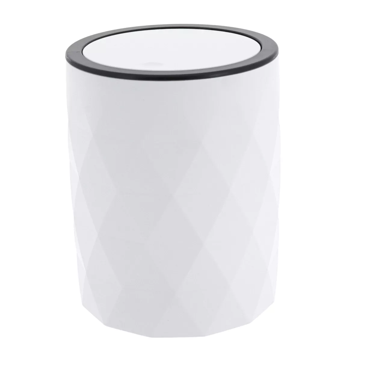 eminza Poubelle salle de bain 6L Rubby Blanc