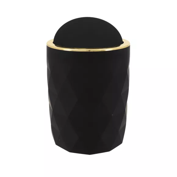 Eminza Poubelle Salle De Bain 6L Rubby Noir