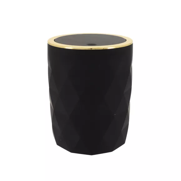 Eminza Poubelle Salle De Bain 6L Rubby Noir