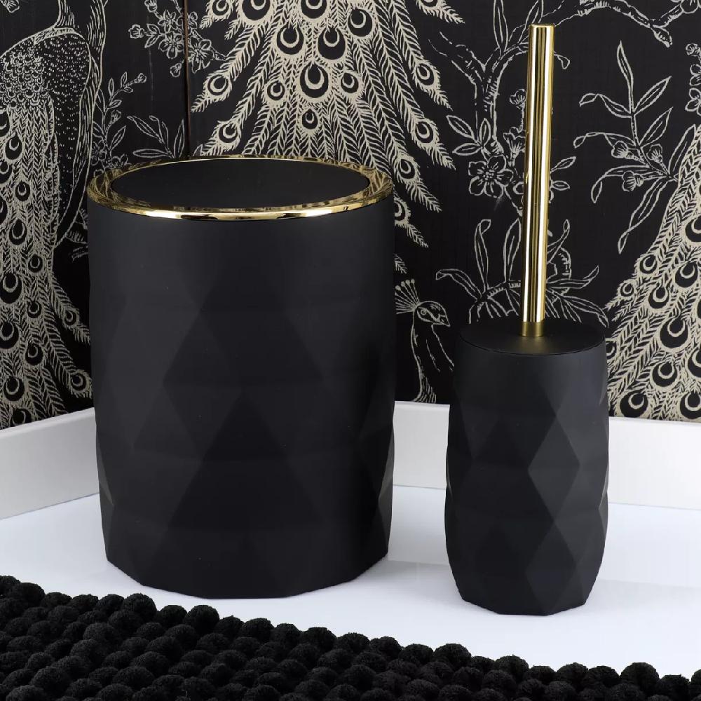 eminza Poubelle salle de bain 6L Rubby Noir