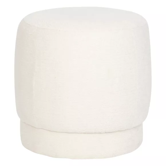 Eminza Pouf Bouclette (D39 Cm) Améa Blanc