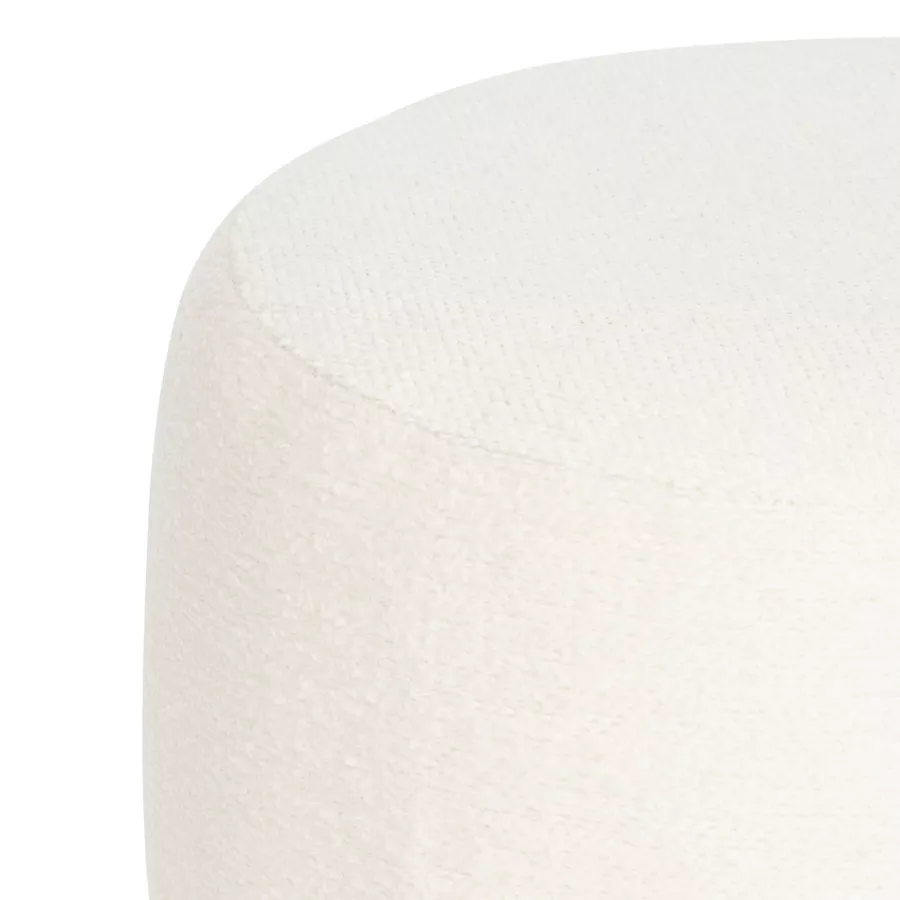Eminza Pouf Bouclette (D39 Cm) Améa Blanc