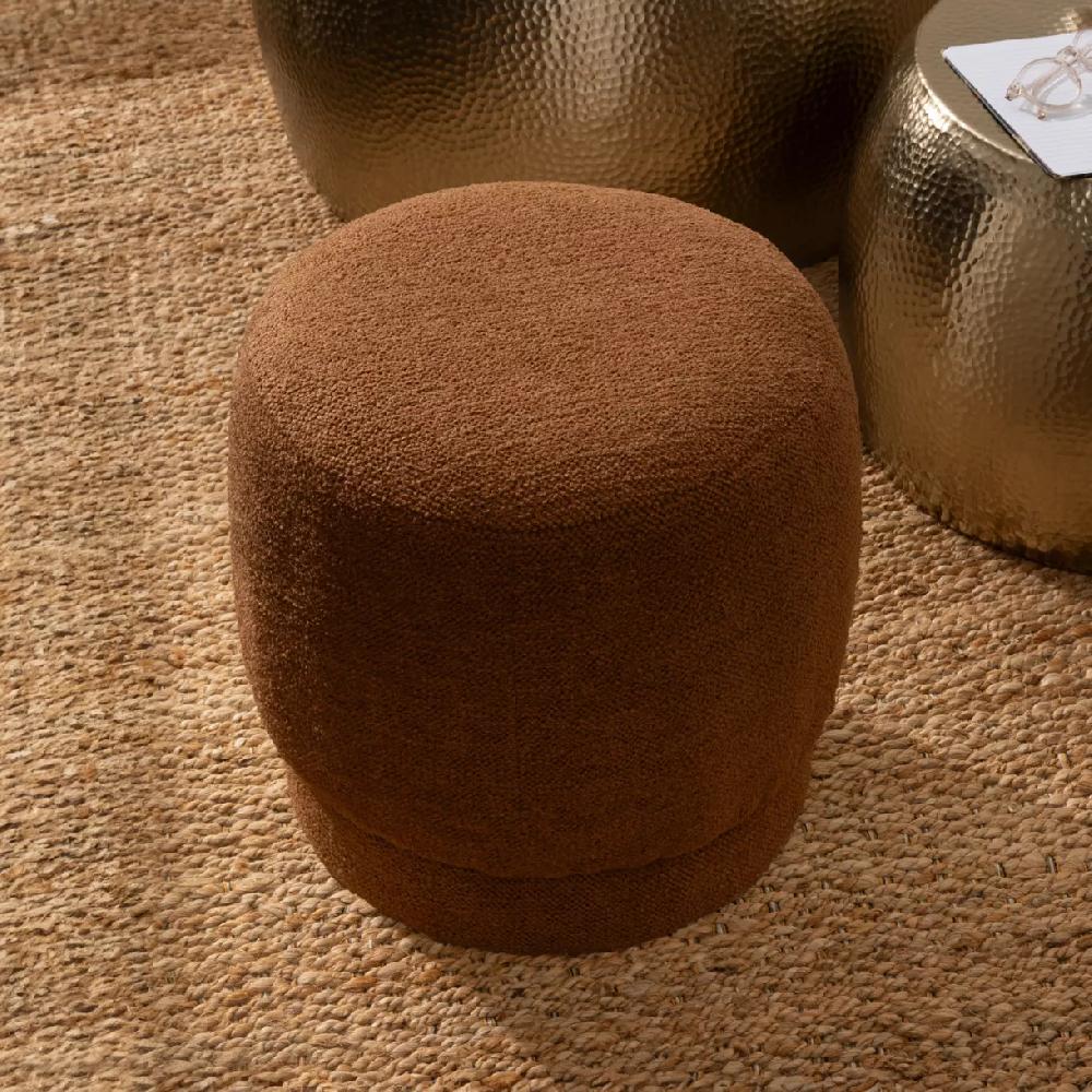 eminza Pouf bouclette (D39 cm) Améa Orange