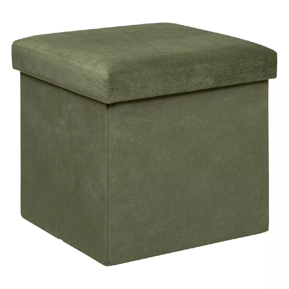 eminza Pouf de rangement (H38 cm) Lilou Vert kaki