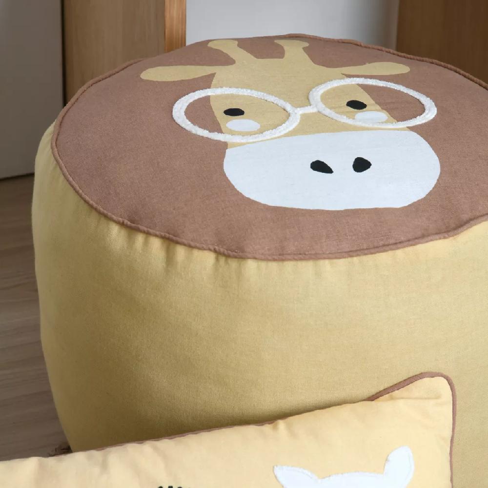eminza Pouf enfant (40 x 30 cm) Coquin Marron