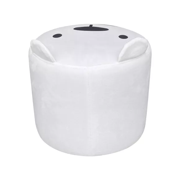 Eminza Pouf Enfant (H25 Cm) Ourson Blanc