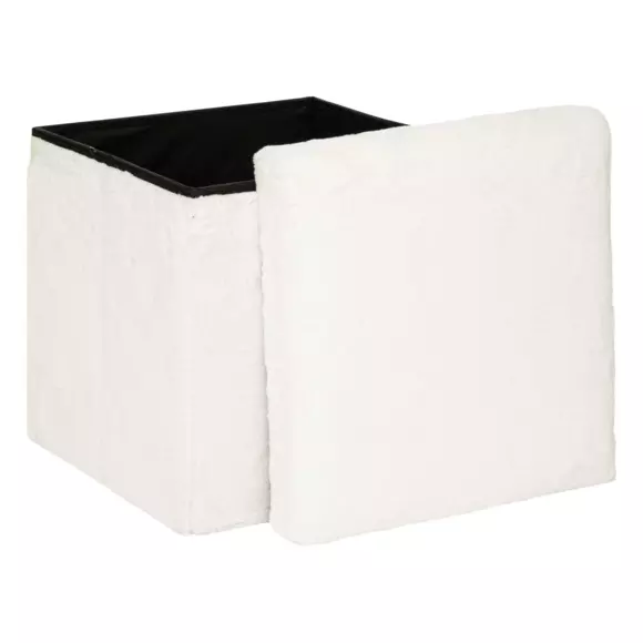 Eminza Pouf Pliant Ezzio Blanc