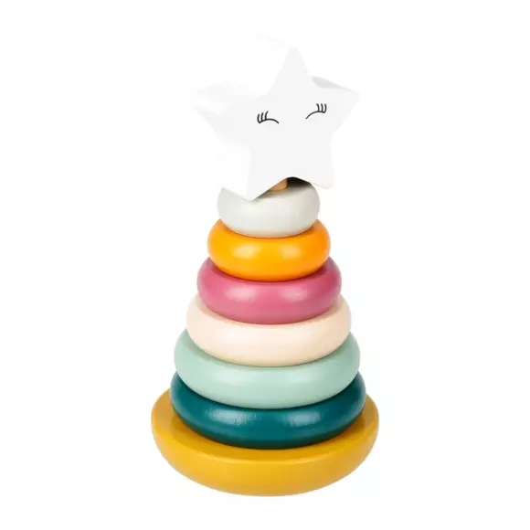 Eminza Pyramide à Empiler Bois Stella Multicolore