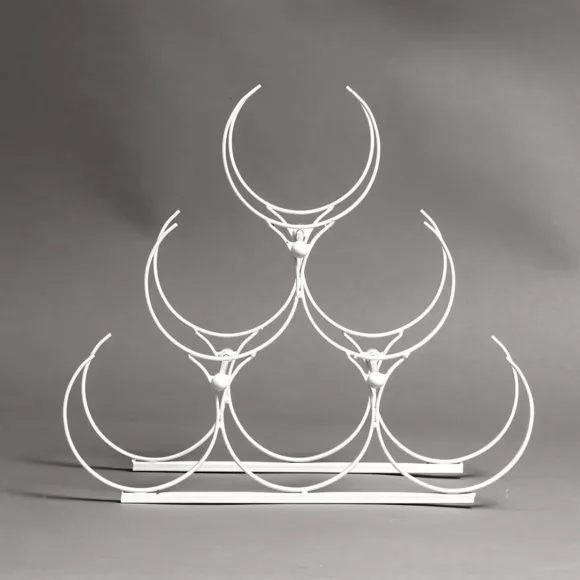 Eminza Range-bouteilles Métal (H28 Cm) Noa Blanc