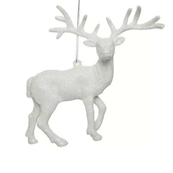 Eminza Renne à Suspendre (H14 Cm) Strass Knut Blanc
