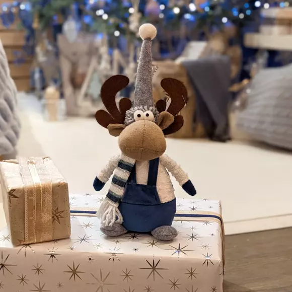 Eminza Renne De Noël (H30 Cm) Gaby En Blanc