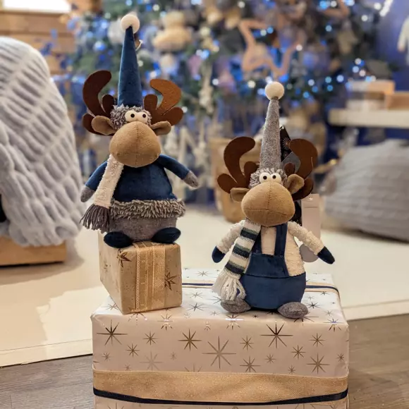 Eminza Renne De Noël (H30 Cm) Gaby En Blanc