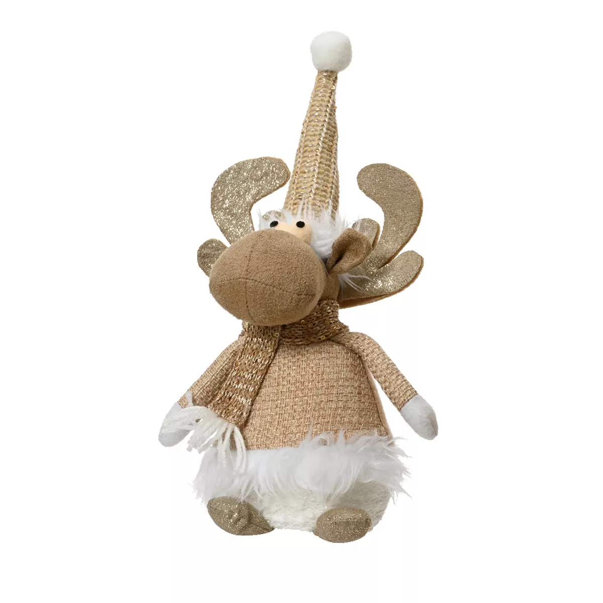 eminza Renne de Noël (H30 cm) Ginger au Naturel