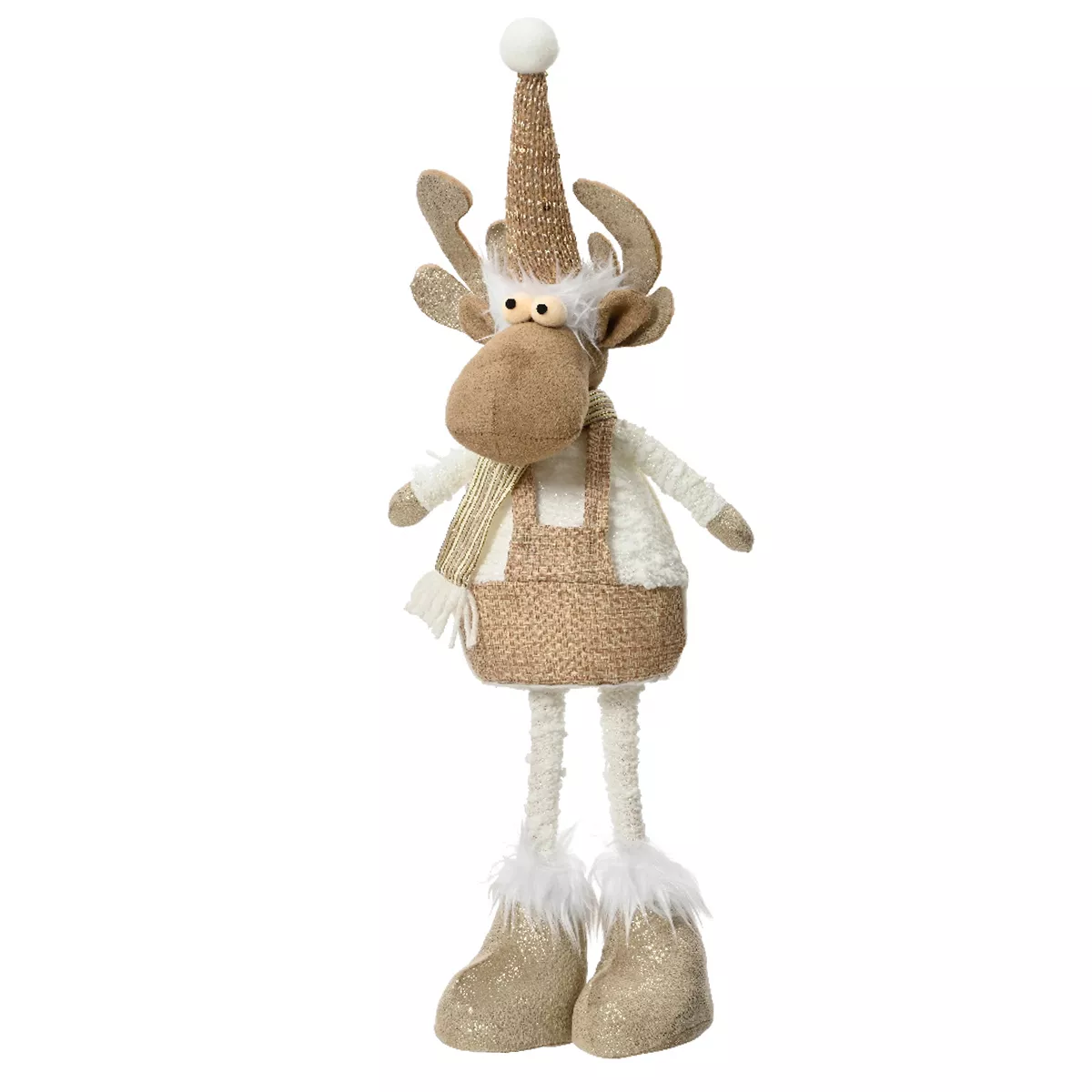 eminza Renne de Noël (H50 cm) Frosty au Naturel