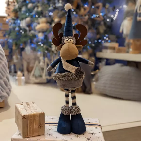 Eminza Renne De Noël (H50 Cm) Gaby En Bleu