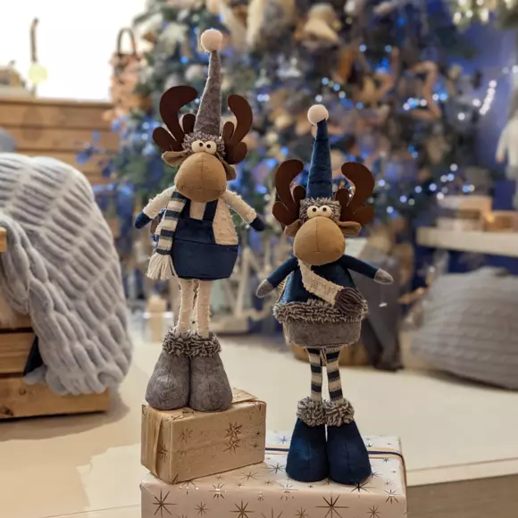 Eminza Renne De Noël (H50 Cm) Gaby En Bleu