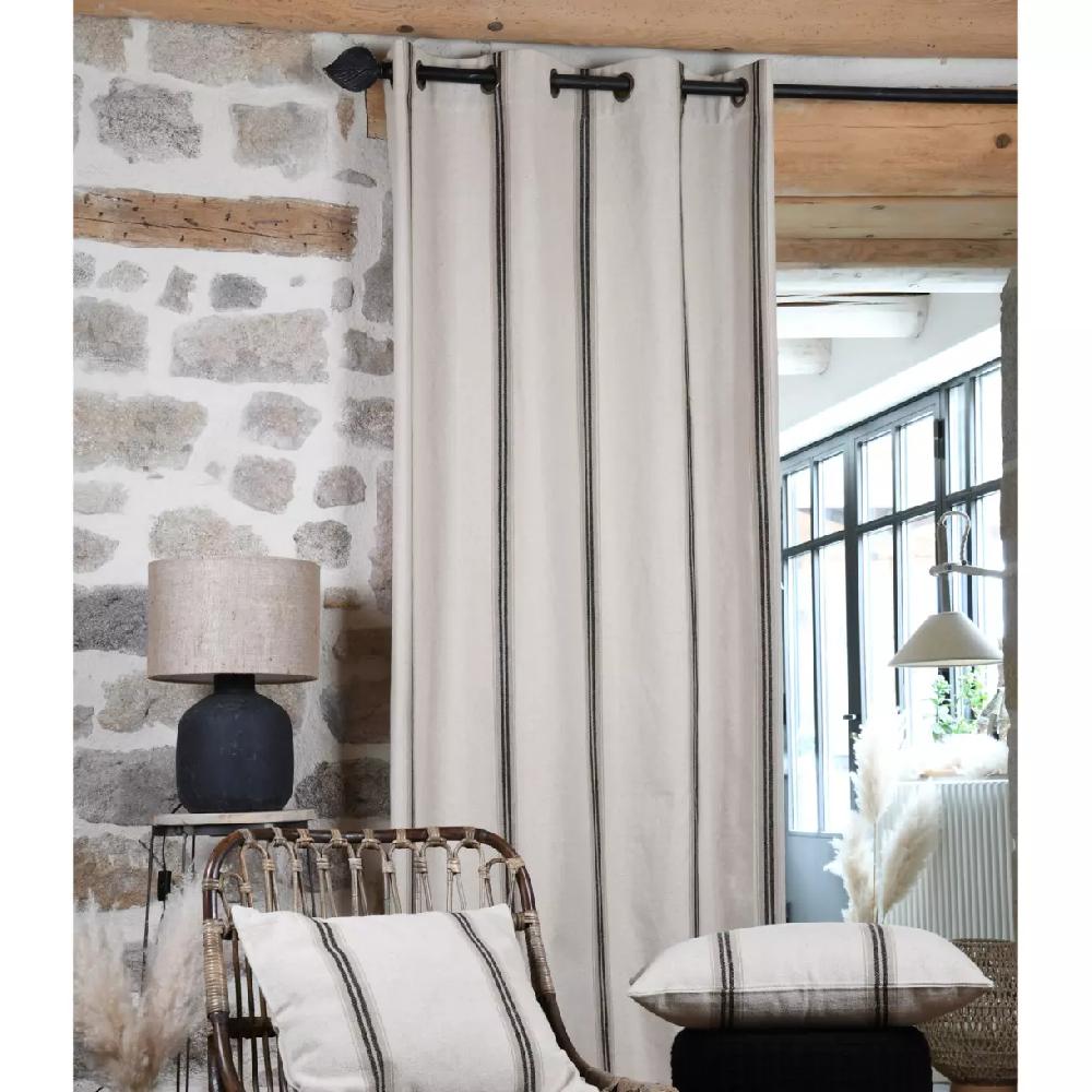 Eminza Rideau Coton (135 X 260 Cm) Montauban Noir