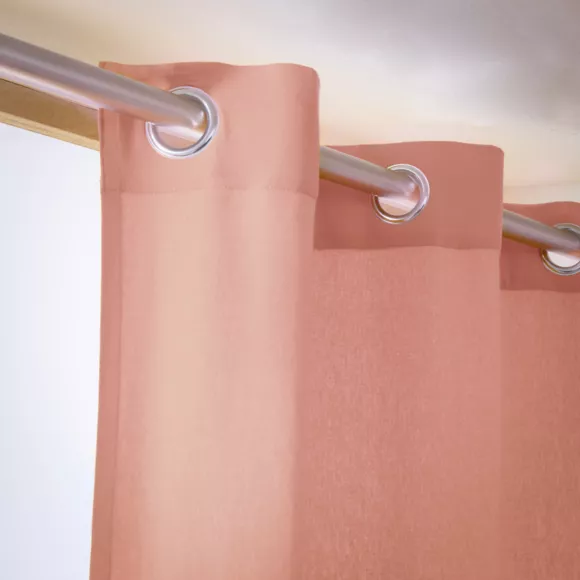 Eminza Rideau Coton (140 X 260 Cm) Pixel Rose Pêche