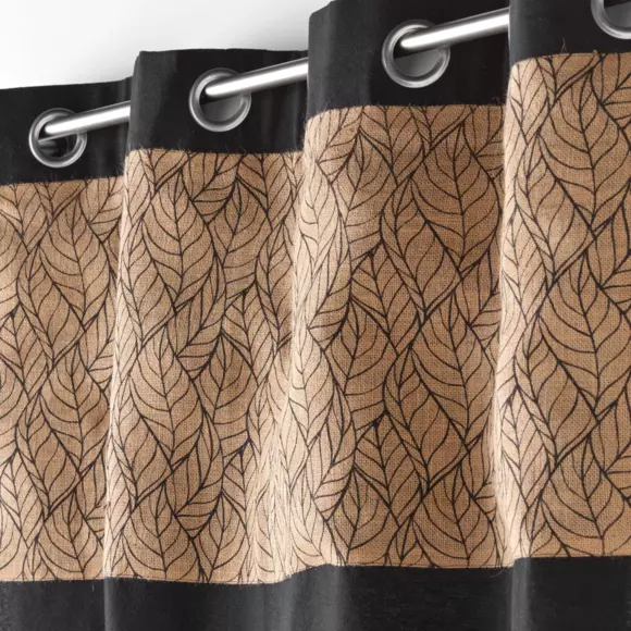Eminza Rideau Coton Et Jute (140 X 240 Cm) Nama Noir