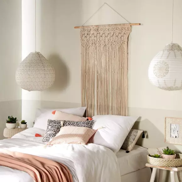 Eminza Rideau De Fil (90 X 200 Cm) Macram Beige