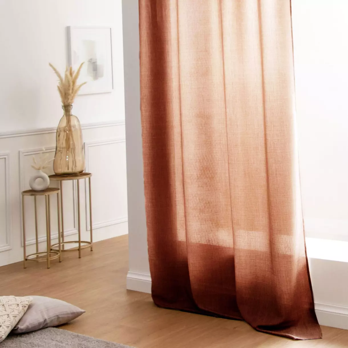 eminza Rideau oeillets (140 x 260 cm) Bea Terracotta